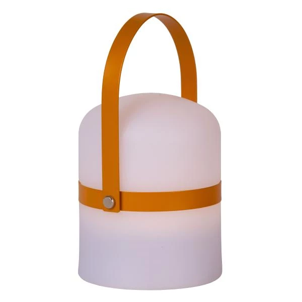 Lucide LITTLE JOE - Lampe de table Rechargeable Intérieur/Extérieur - Batterie/Piles - Ø 10 cm - LED Dim to warm - 1x0,3W 2800K/3200K - IP44 - Brun - détail 2